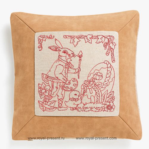 Red Work Easter Machine Embroidery Designs