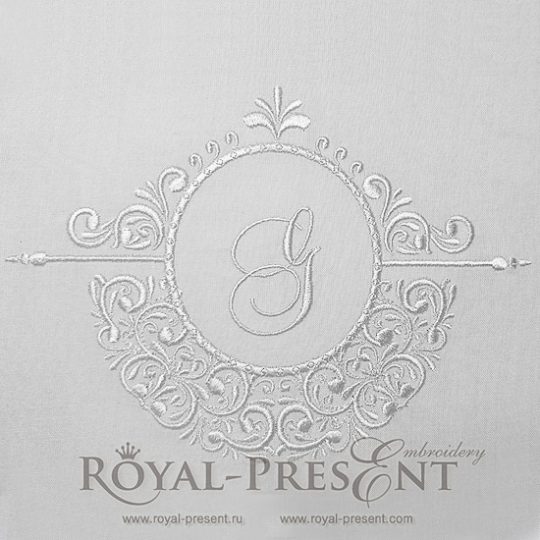 Machine Embroidery Design Round floral frame