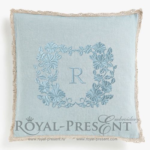 Machine Embroidery Design Convolvulus Blank Monogram