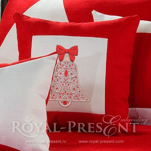 Machine Embroidery Design Christmas Bell