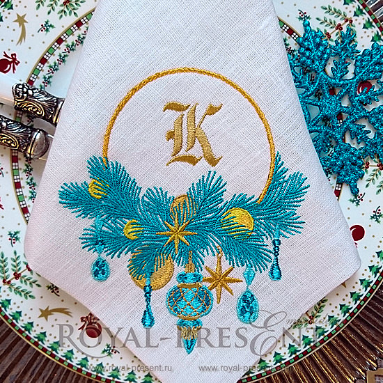 Machine Embroidery Design Christmas tree decoration