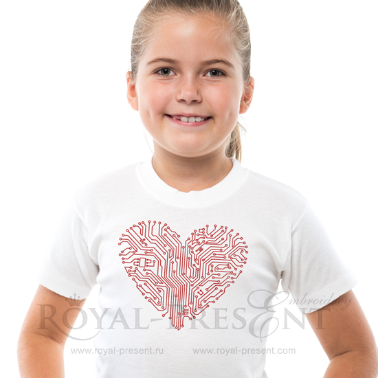 Machine Embroidery Design Computer heart