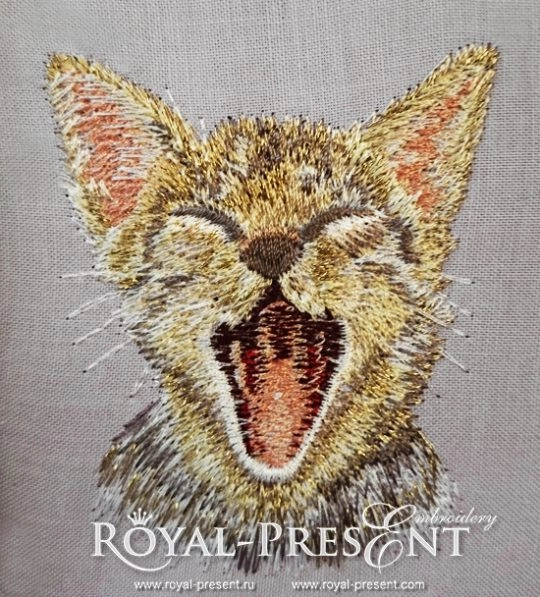 Machine Embroidery Design Cute Pocket Cat
