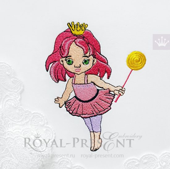 Beautiful Princess Machine Embroidery Design