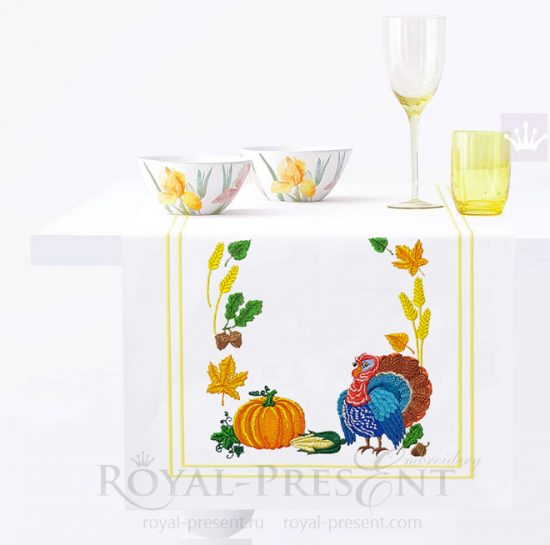 Happy Thanksgiving Machine Embroidery Designs - 5 in 1
