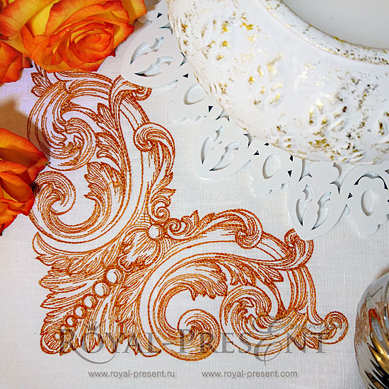 Machine Embroidery Design Decoration corner
