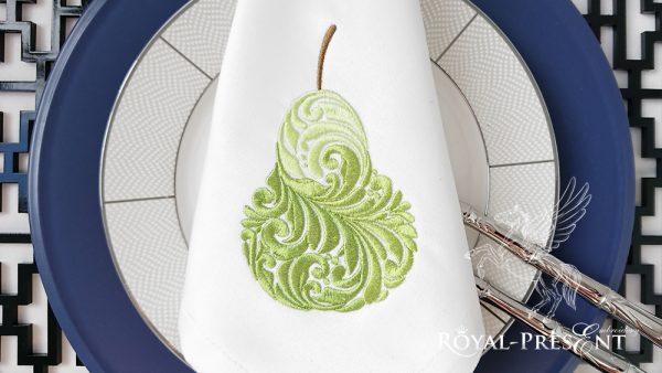 Machine Embroidery Design Decorative ornamental pear