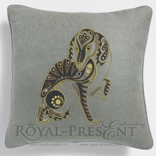 Machine Embroidery Design Dog Chinese horoscope animal sign