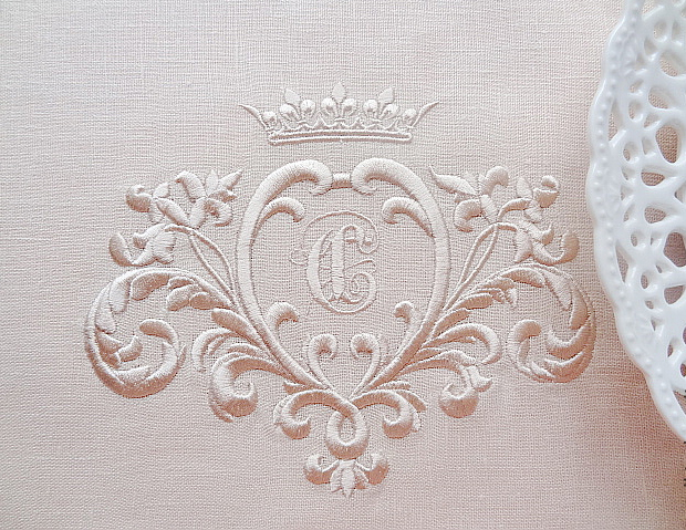 Machine Embroidery Design Gold Monogram Blank