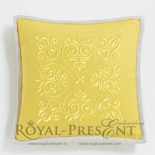 Machine Embroidery Design Ornamental floral background 3 sizes