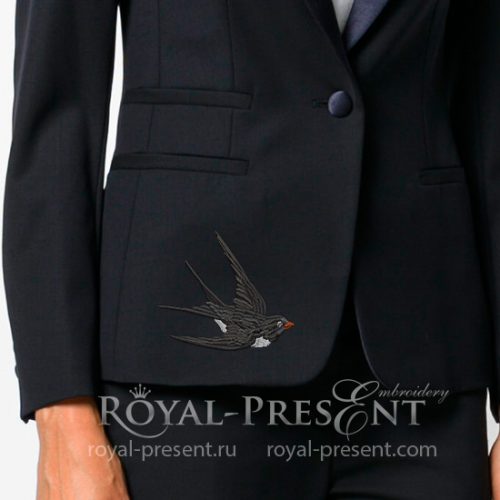 Machine Embroidery Design Fast swallow