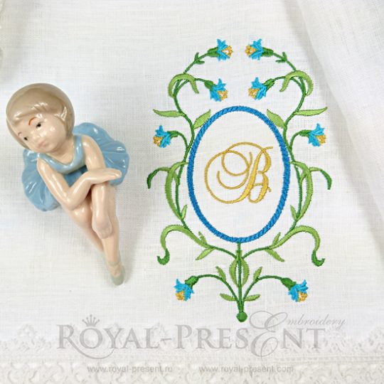 Free Machine Embroidery Design Floral Frame