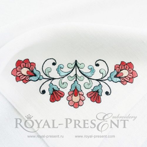 Machine Embroidery Design Floral Ornament