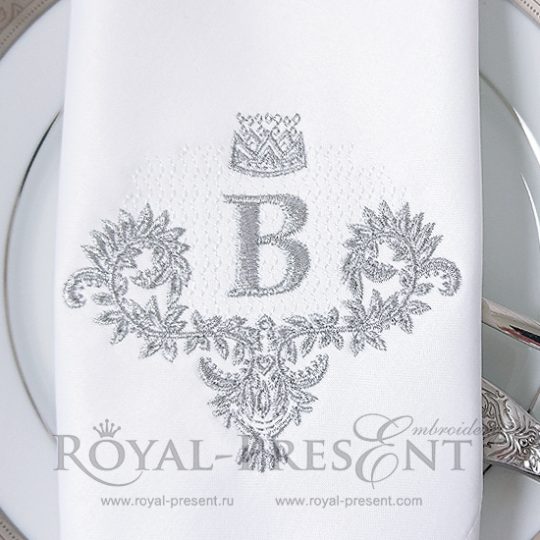 Machine embroidery monogram frame designs