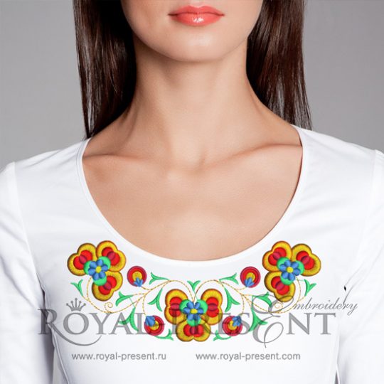 Hungarian Folk Machine Embroidery Design