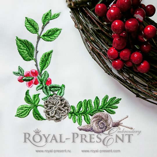 Machine Embroidery Design Forest Element - 2 sizes
