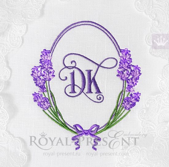 Machine Embroidery Design Fragrant lavender Frame