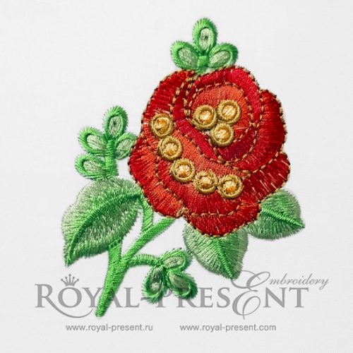 Lilac flowers Machine Embroidery Design| Royal Present Embroidery