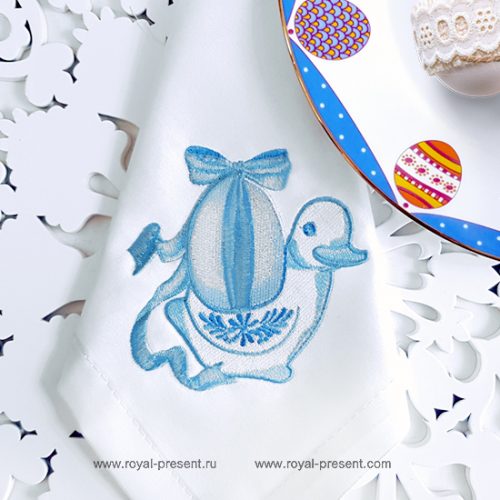 Easter Duck Machine Embroidery Design