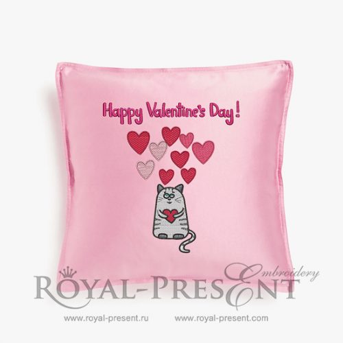 Machine Embroidery Design Happy Valentine`s Day