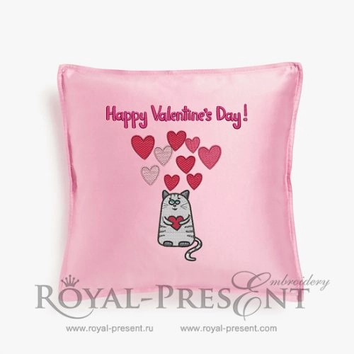 Machine Embroidery Design Happy Valentine`s Day
