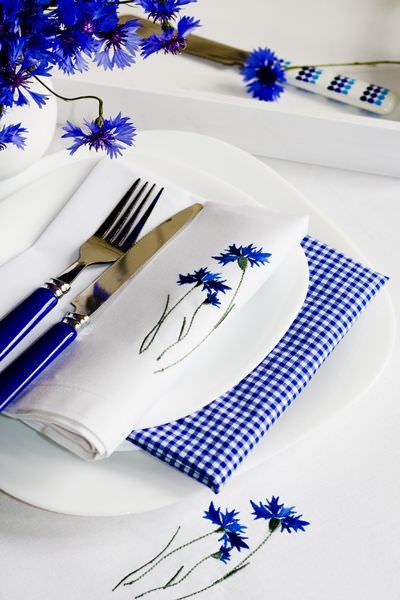 Machine Embroidery Design Cornflowers
