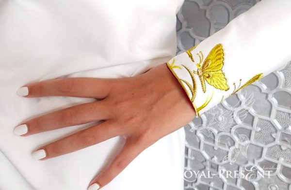 Machine embroidery design Butterflies Border