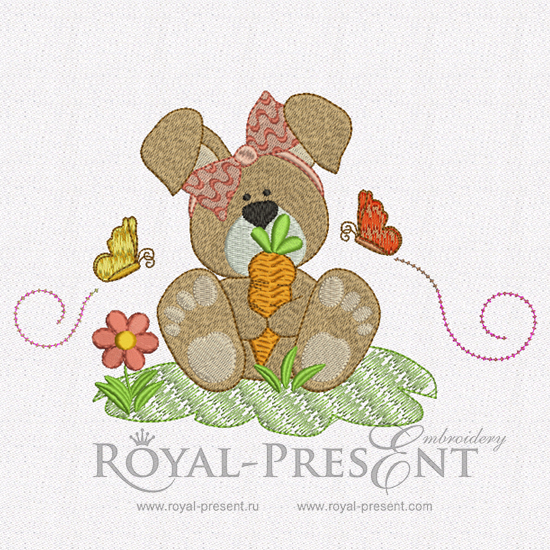 Machine Embroidery Design Little Bunny
