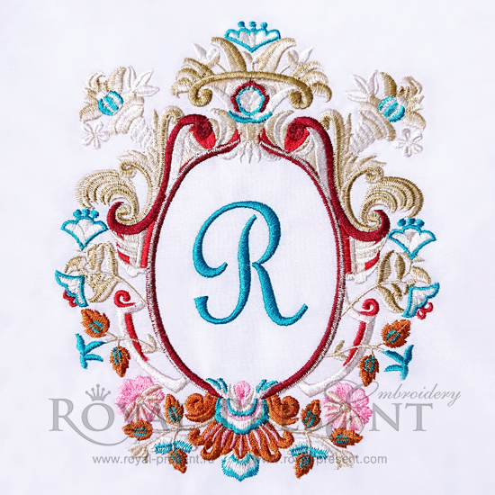 Machine Embroidery Design Luxury Monogram Blank – 2 sizes