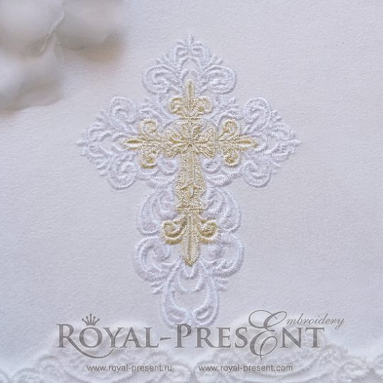 Machine Embroidery Design Ornamental Cross