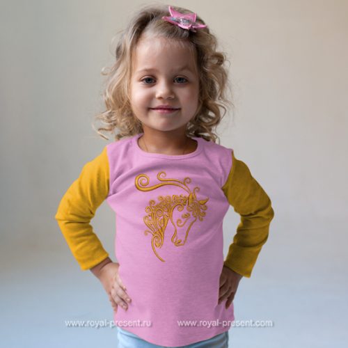 Machine Embroidery Design Ornate Horse head