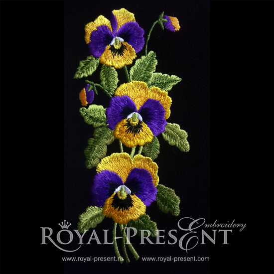 Machine Embroidery Designs Pansies