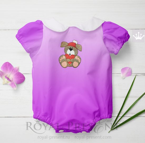 Machine Embroidery Design Cute Puppy