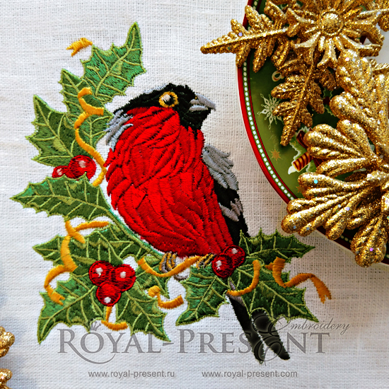 Bullfinch Machine Embroidery Design