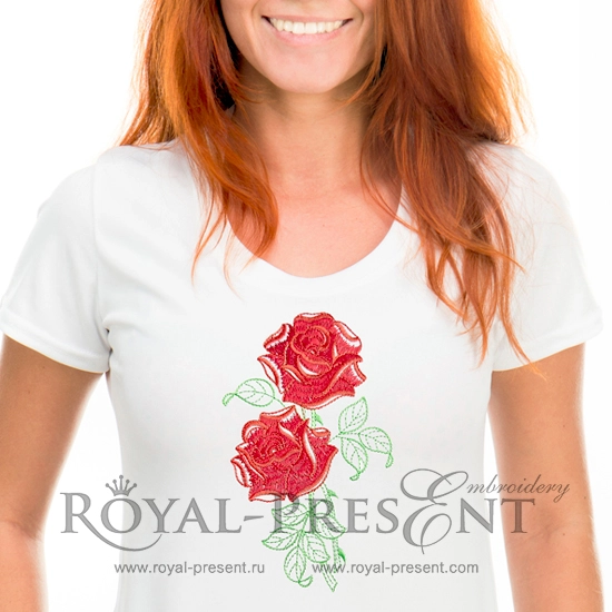 Machine Embroidery Design Roses
