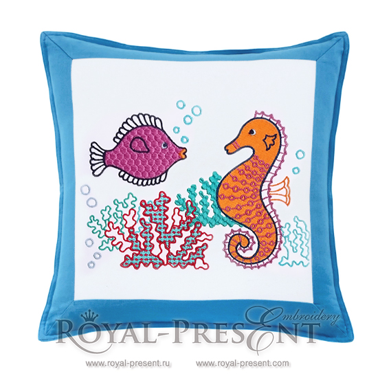 Machine Embroidery Design Sea animals