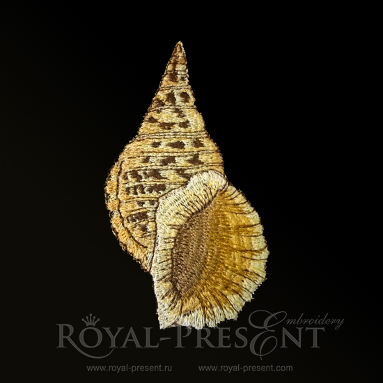 Machine embroidery design Shell