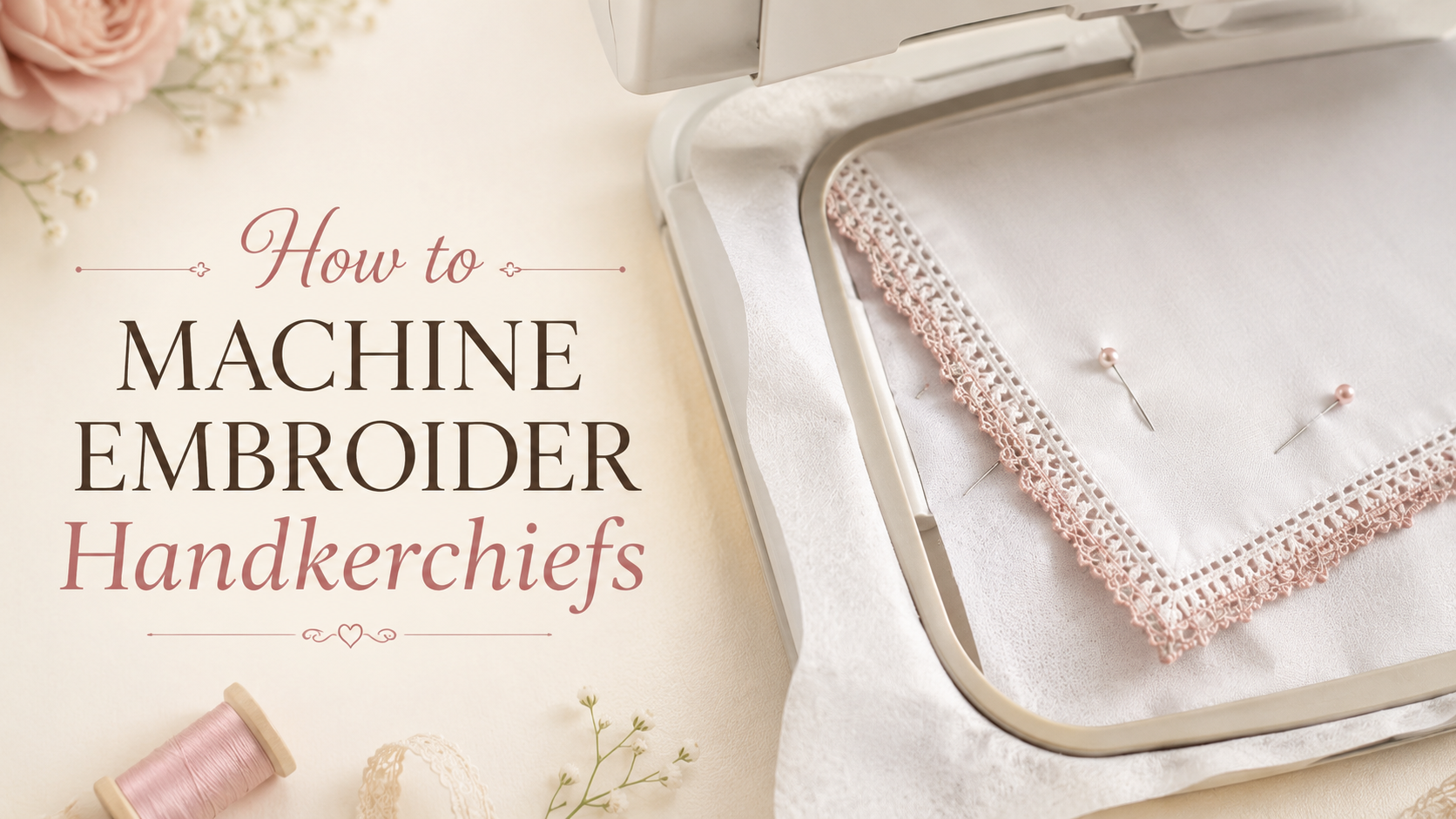 How to Machine Embroider Handkerchiefs | Stabilizer & Hooping Guide