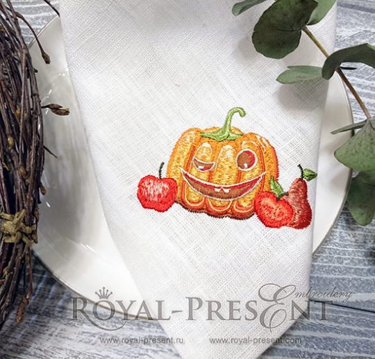 Machine Embroidery Design AUTUMN PUMPKIN