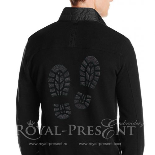 Free Machine Embroidery Design Footprint