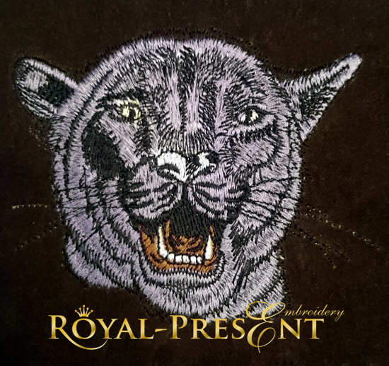 Black panther Machine Embroidery Design
