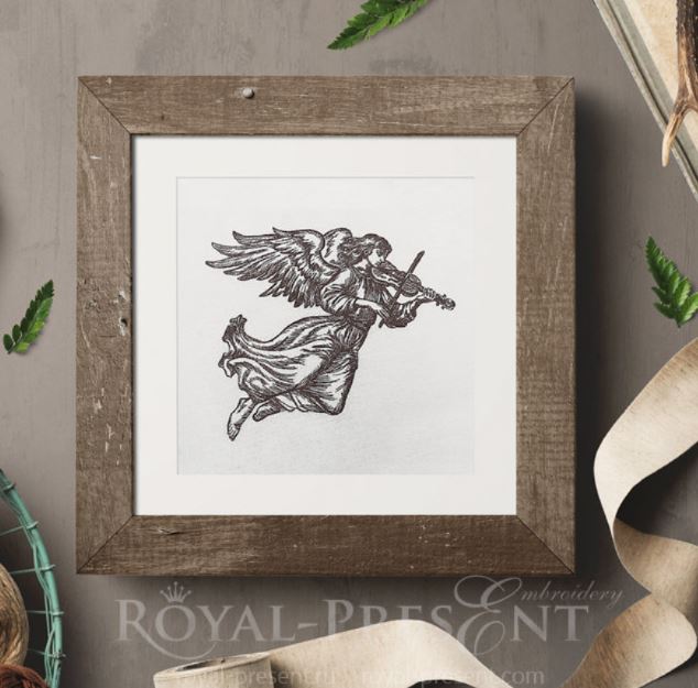 Machine Embroidery Designs Angel with violin