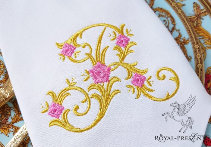 Machine Embroidery Design Monogram R