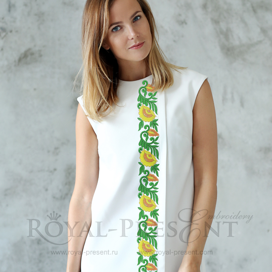 Machine Embroidery Design Floral Indian ornament