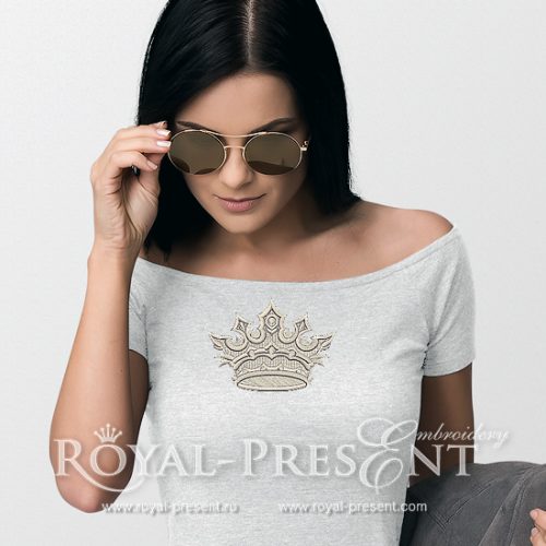 Crown Machine Embroidery Design