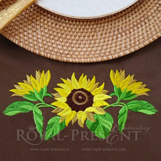 Sunflowers Machine Embroidery Design