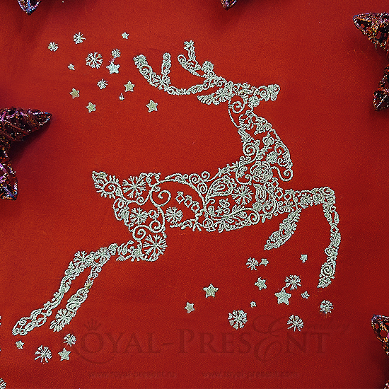 Machine Embroidery Design Christmas deer