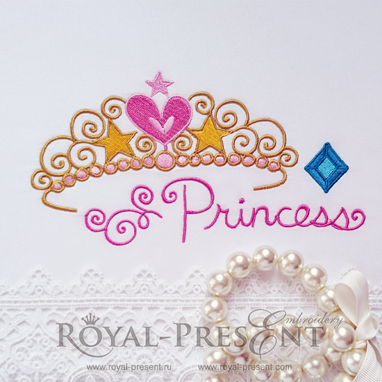Machine Embroidery Design Tiara