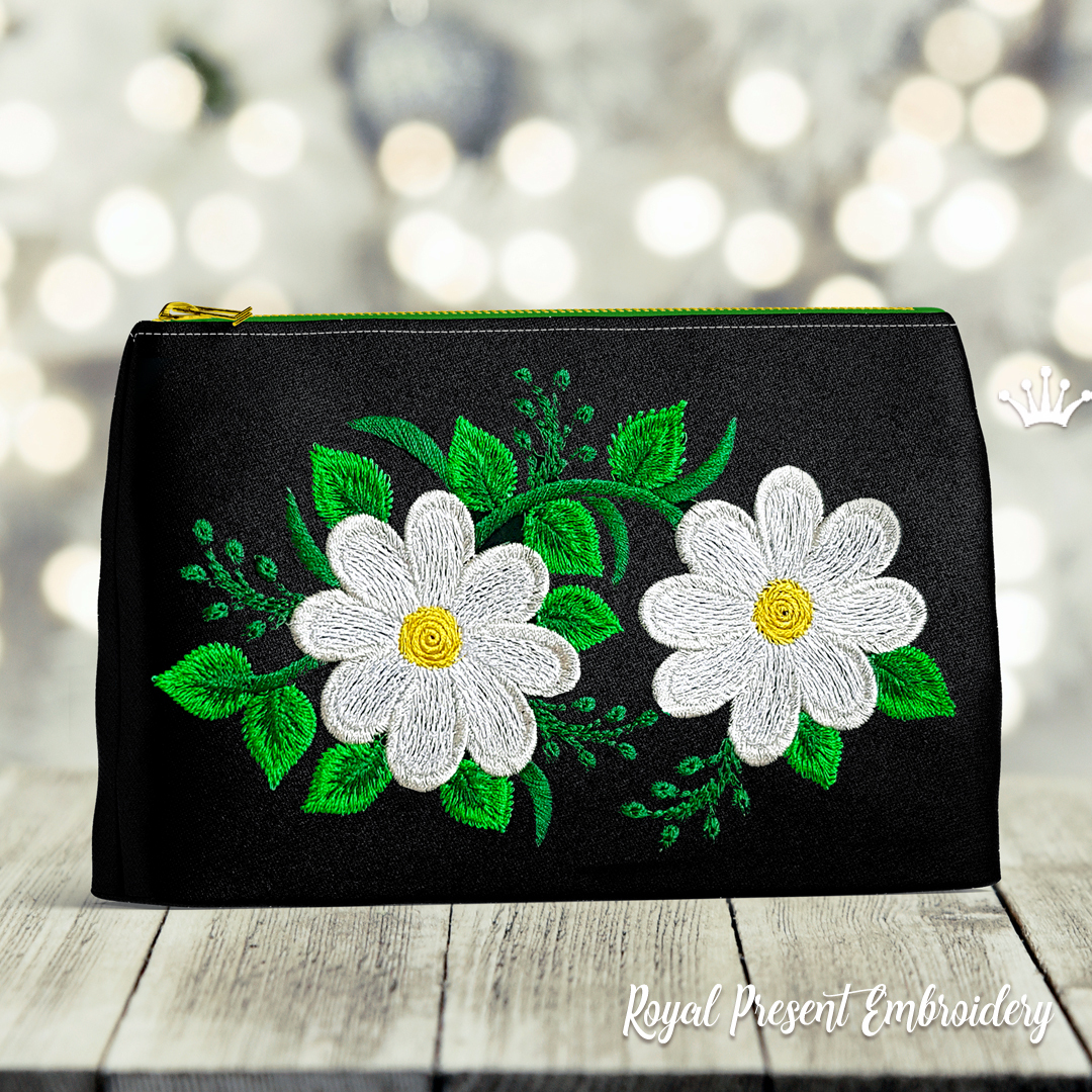 Daisies Machine Embroidery Pattern