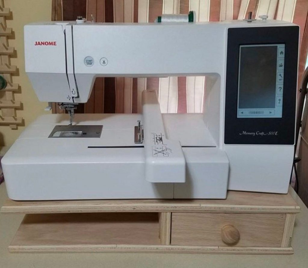 riser for a single needle embroidery machine